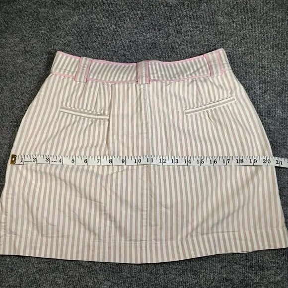 GGblue Skort Size 4 Beige White Stripe Golf Tennis Pickleball Athletic - Picture 7 of 9